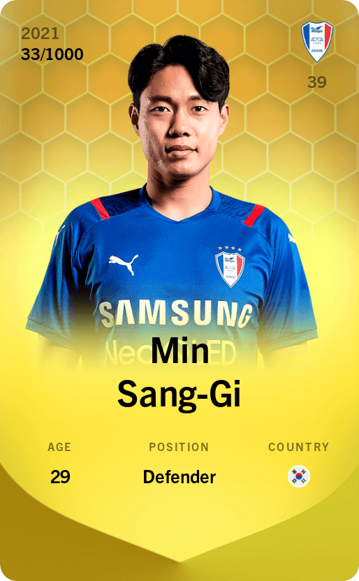 Min Sang-Gi 2021-22 • Limited 33/1000