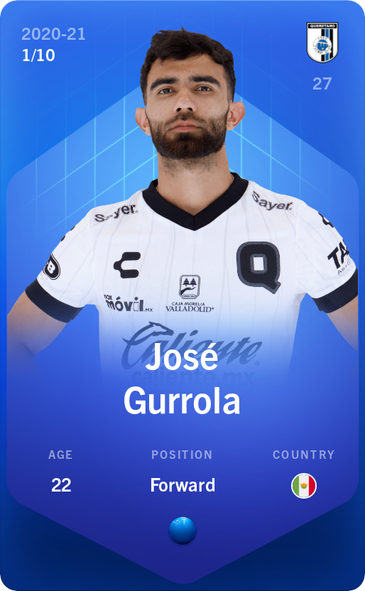 Sorare - Sorare Official - José Gurrola 2020-21 • Super Rare 1/10 - NFT # 24983076889635030205503002019489736822740863740597480224503860796942583391631