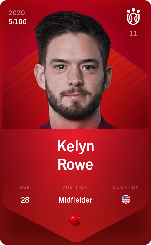 Sorare - Sorare Official - Kelyn Rowe 2020-21 • Rare 5/100 - NFT # 89407295599952663305602211111165636654374151195073510397195256008472514915837