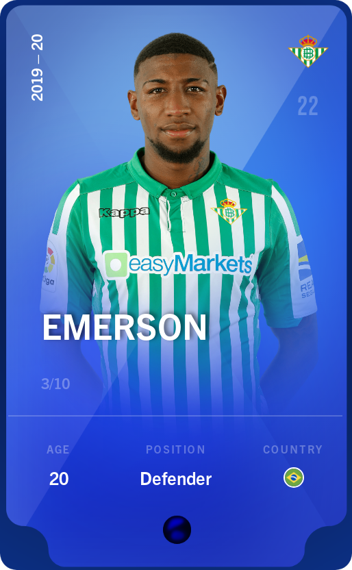 Sorare - Sorare Official - Emerson 2019-20 • Super Rare 3/10 - NFT # 38300377491972688290753467759726087820020817231769498858288298560917232481354