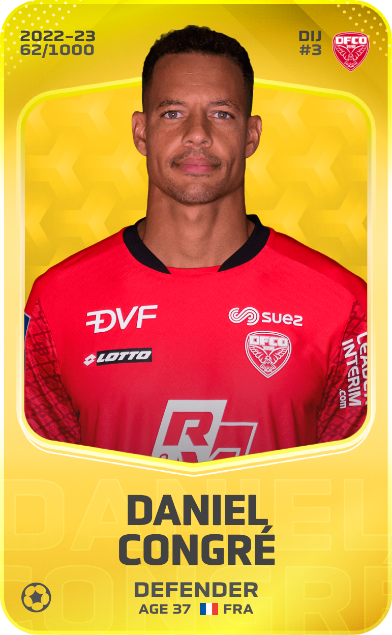 Sorare - Sorare Official - Daniel Congré 2022-23 • Limited 62/1000 - NFT # 36520870263639109224083394004175260109366833882164830098696458507582694794413