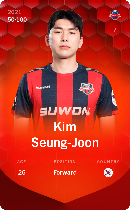 Sorare - Sorare Official - Kim Seung-Joon 2021-22 • Rare 50/100 - NFT # 105651819165368463693736825029925366957024036135988011196918293941398313425025