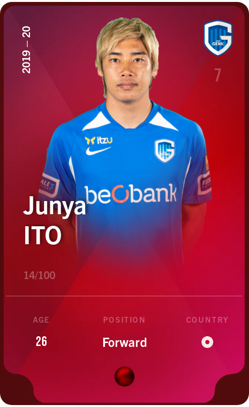 Sorare - Sorare Official - Junya Ito 2019-20 • Rare 14/100 - NFT # 8285223235615878762221076042371160215550148659223714133766979466100363816778