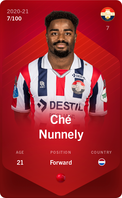 Sorare - Sorare Official - Ché Nunnely 2020-21 • Rare 7/100 - NFT # 50511349810045773942783639545364568590421206490246764351631066160174888804747