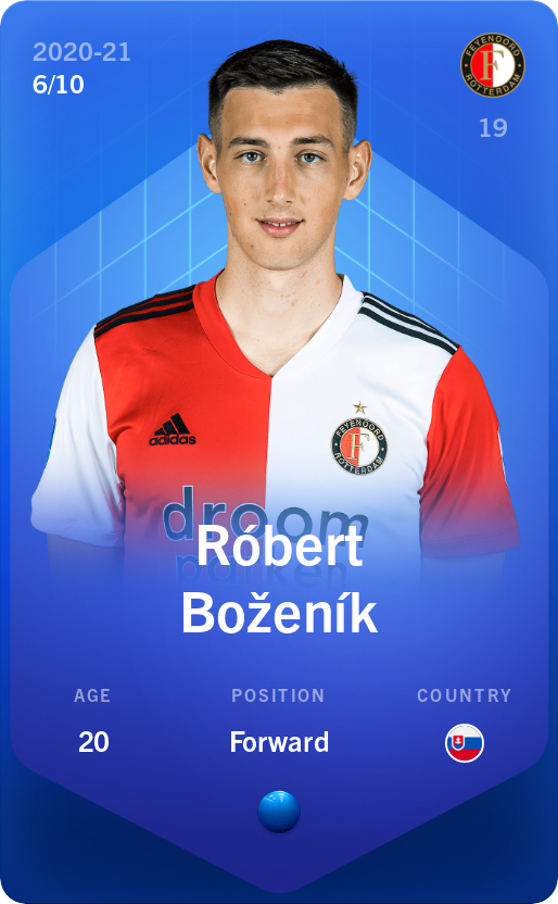 Sorare - Sorare Official - Róbert Boženík 2020-21 • Super Rare 6/10 - NFT # 83689316904732351770286887395441830646266163637913735490369664064862283954100