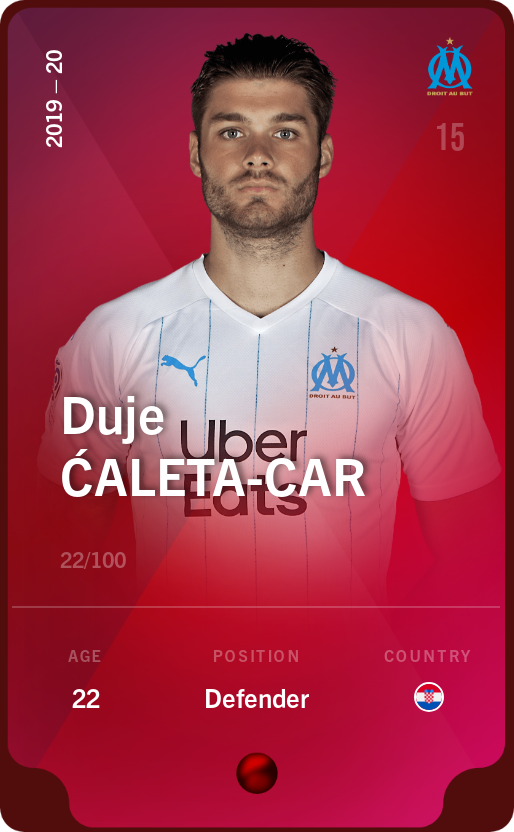 Sorare - Sorare Official - Duje Ćaleta-Car 2019-20 • Rare 22/100 - NFT # 49418740558546785205749557493867868186719197600522562279278998175723362678416