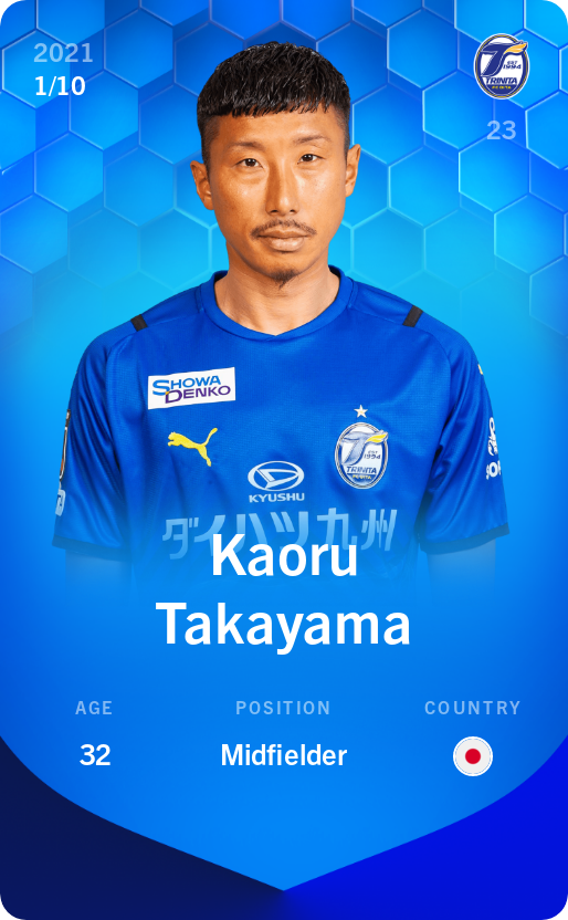 Sorare - Sorare Official - Kaoru Takayama 2021-22 • Super Rare 1/10 - NFT # 33870959921729063951716769731946050384502941877014116926295652829689097242562