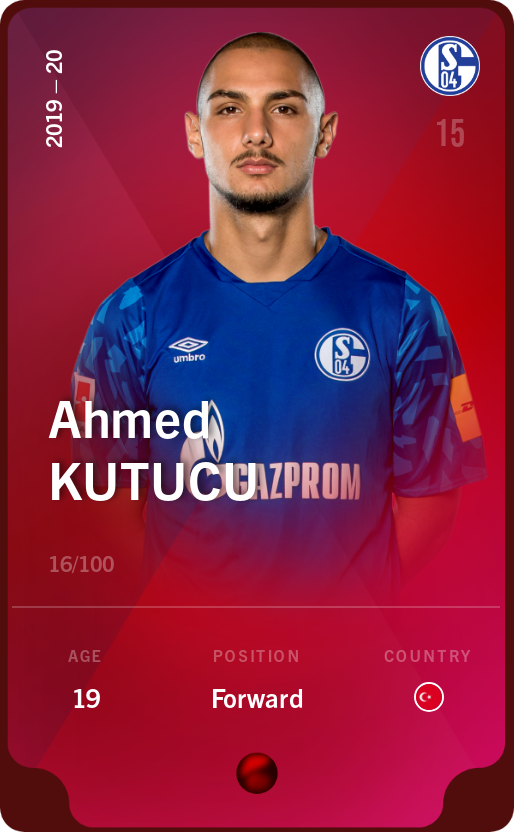 Sorare - Sorare Official - Ahmed Kutucu 2019-20 • Rare 16/100 - NFT # 89424185818248972001058980131207879414801613827090669613701713721069156447475