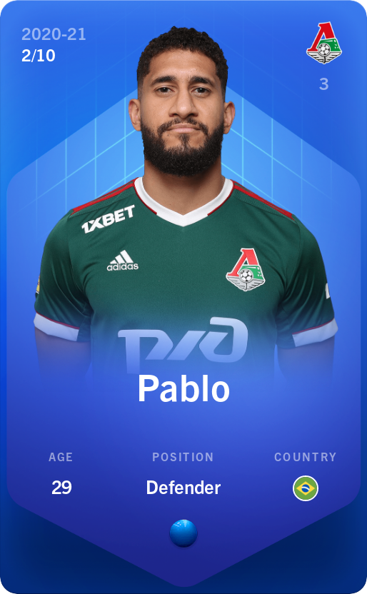 Sorare - Sorare Official - Pablo 2020-21 • Super Rare 2/10 - NFT # 22531842301251383208543718934340547739894028521583790072026744296043536721271