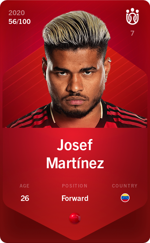 Sorare - Sorare Official - Josef Martínez 2020-21 • Rare 56/100 - NFT # 42545407479530894173658843243582683540567754945747470540495400360773955406365