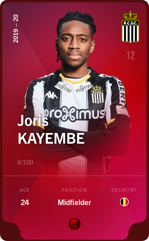 Sorare - Sorare Official - Joris Kayembe 2019-20 • Rare 6/100 - NFT # 1199258743655456425492055993525782571468365026796365184180861784367937119939