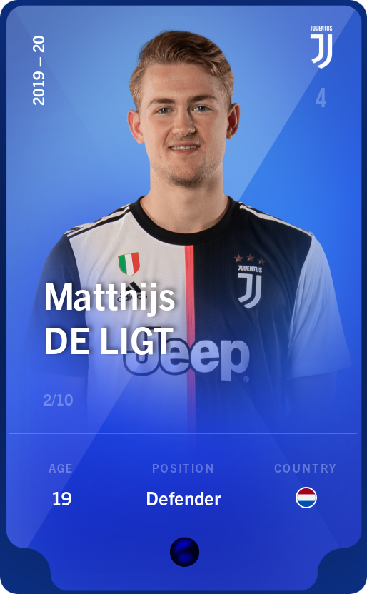 Sorare - Sorare Official - Matthijs de Ligt 2019-20 • Super Rare 2/10 - NFT # 71836040354805419785481271770591820096006801725252007669089165862918988224148