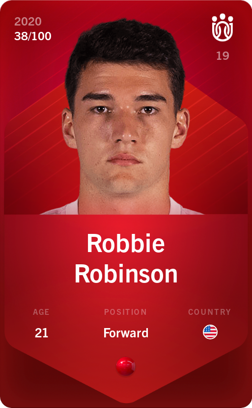 Sorare - Sorare Official - Robbie Robinson 2020-21 • Rare 38/100 - NFT # 71944879049392255709979956581779703823931269625298659869231433984259814221201