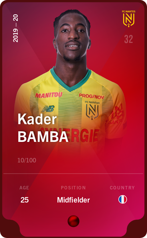 Sorare - Sorare Official - Kader Bamba 2019-20 • Rare 10/100 - NFT # 50426859254068866198627976372364824204832767751558258544363389213444696491117