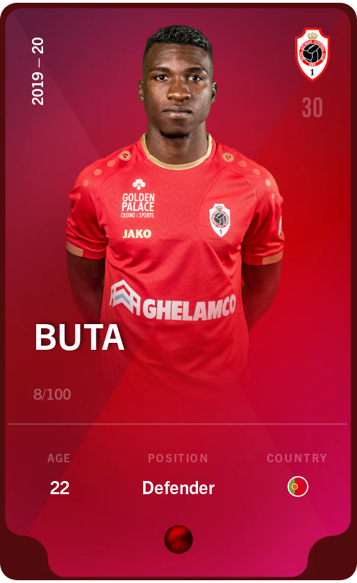 Sorare - Sorare Official - Buta 2019-20 • Rare 8/100 - NFT # 16855886555235148405554429214223878642661293071801735091443889996250596170993