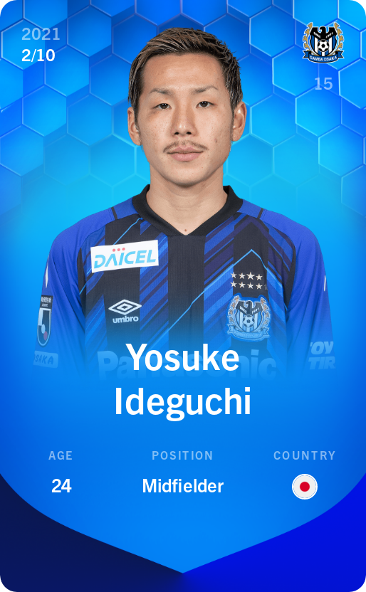 Sorare - Sorare Official - Yosuke Ideguchi 2021-22 • Super Rare 2/10 - NFT # 12278241896733053567950792305402368250245145556871904041034703233777305560296