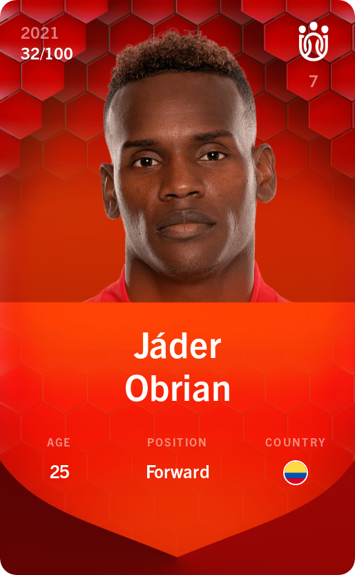 Sorare - Sorare Official - Jáder Obrian 2021-22 • Rare 32/100 - NFT # 61923807698797848842693057914196650346906858195900696974137585648664181572614