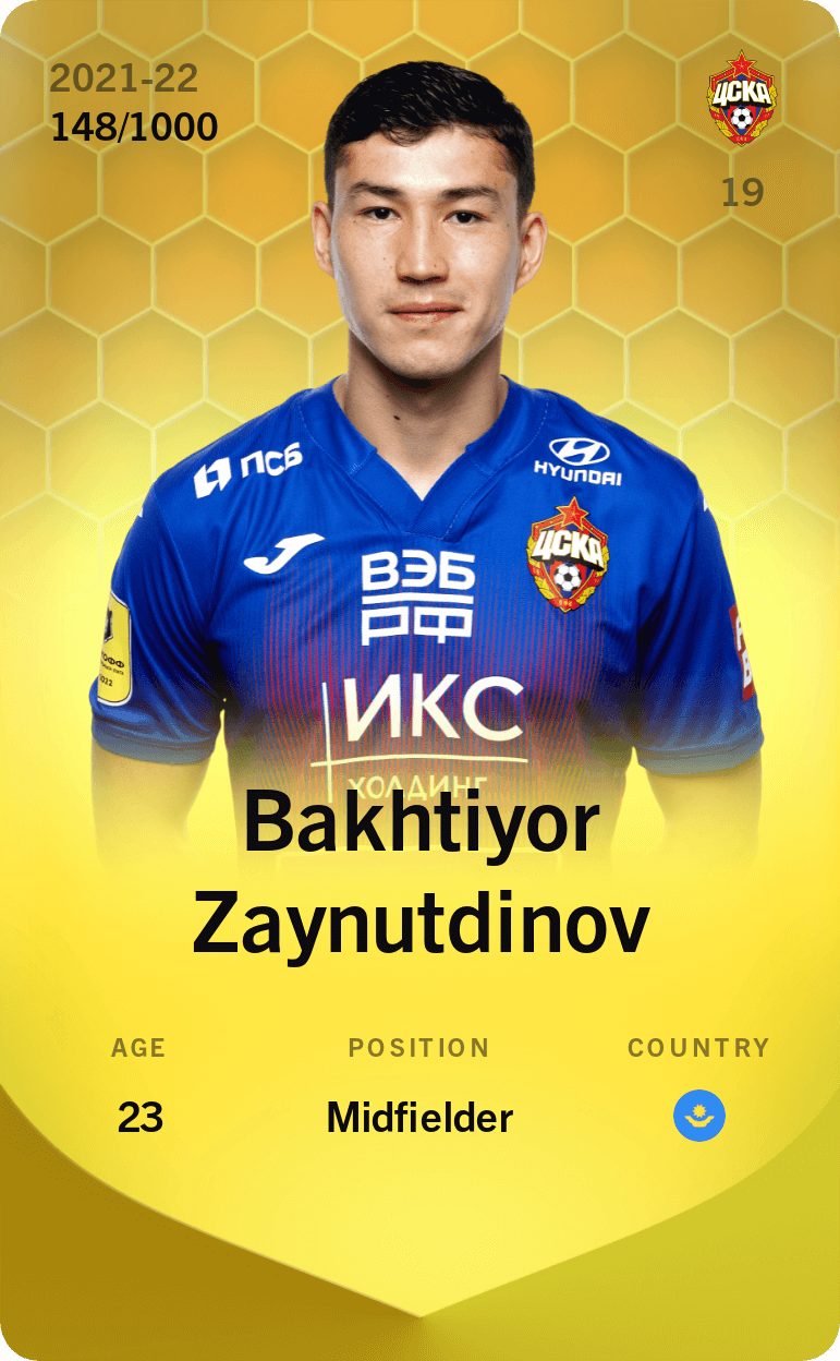 Bakhtiyor Zaynutdinov 2021-22 • Limited 148/1000