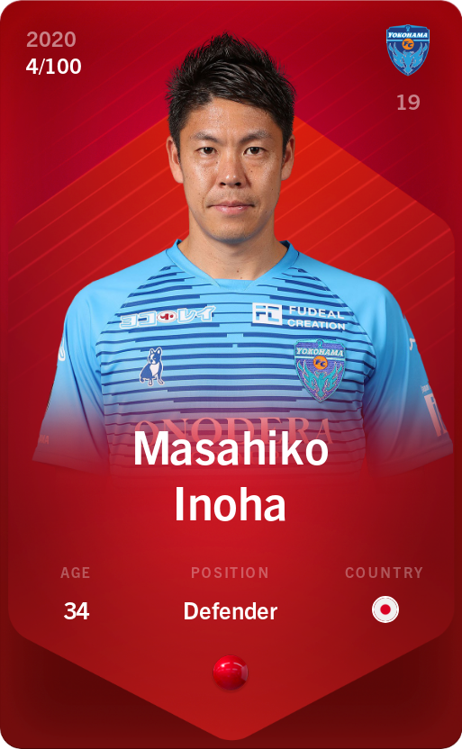 Sorare - Sorare Official - Masahiko Inoha 2020-21 • Rare 4/100 - NFT # 90653767818752966138703619786809432927754398008260907621027216319124801884497