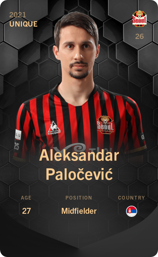 Sorare - Sorare Official - Aleksandar Paločević 2021-22 • Unique - NFT # 99039168649669940271072633844678194994304309020073952506411993337705272375690