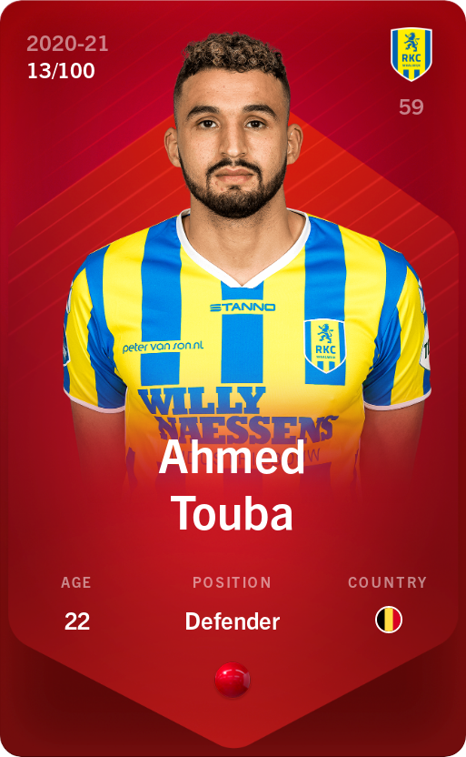 Sorare - Sorare Official - Ahmed Touba 2020-21 • Rare 13/100 - NFT # 110904755219202976307208226469679876342475880999061434796160711937393567902428