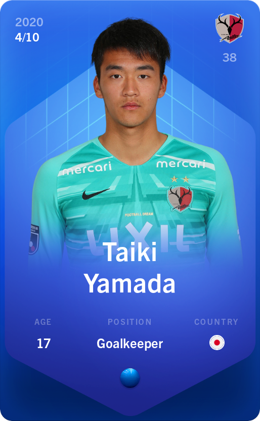 Sorare - Sorare Official - Taiki Yamada 2020-21 • Super Rare 4/10 - NFT # 56581458472689751160138865484837062692916812230147537892554896019517586141067