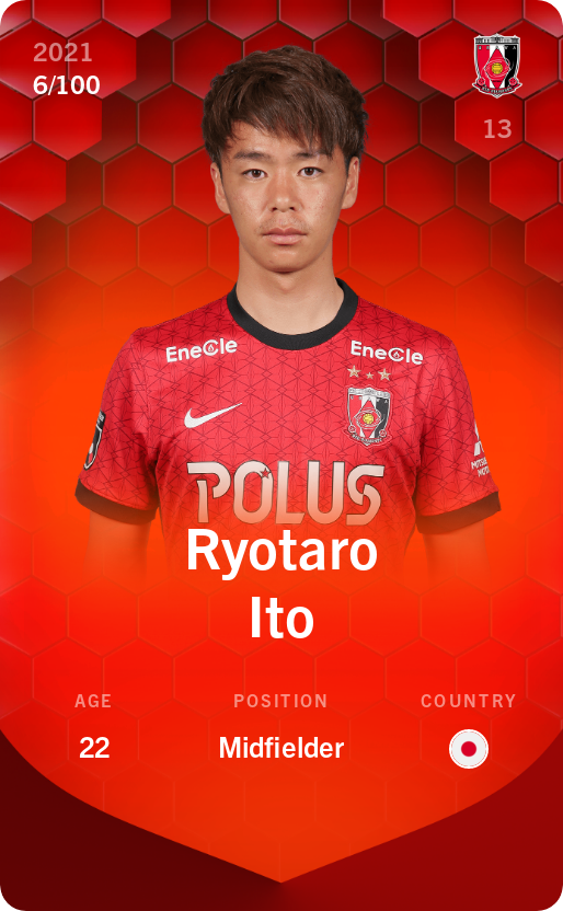 Sorare - Sorare Official - Ryotaro Ito 2021-22 • Rare 6/100 - NFT # 22566404246259284958832446480677020274200515572840989188499836665018851745633