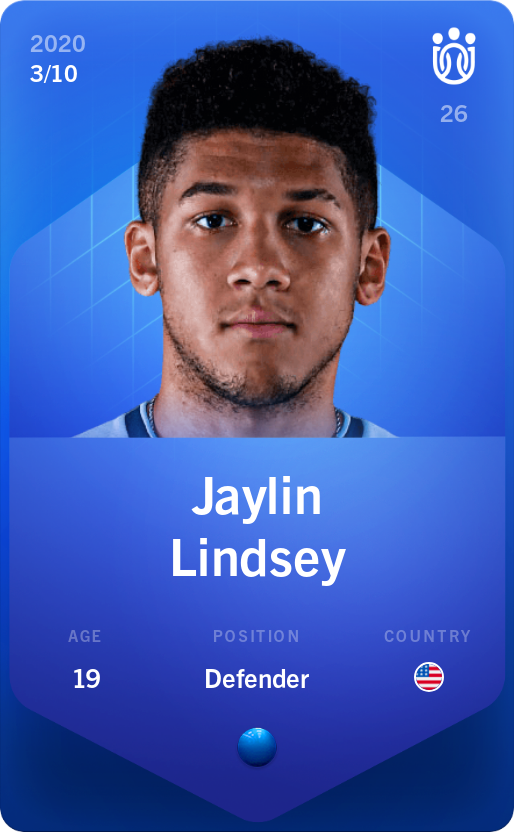 Sorare - Sorare Official - Jaylin Lindsey 2020-21 • Super Rare 3/10 - NFT # 10153187897180140321852981010676446780756536351740135796747648907312555547367