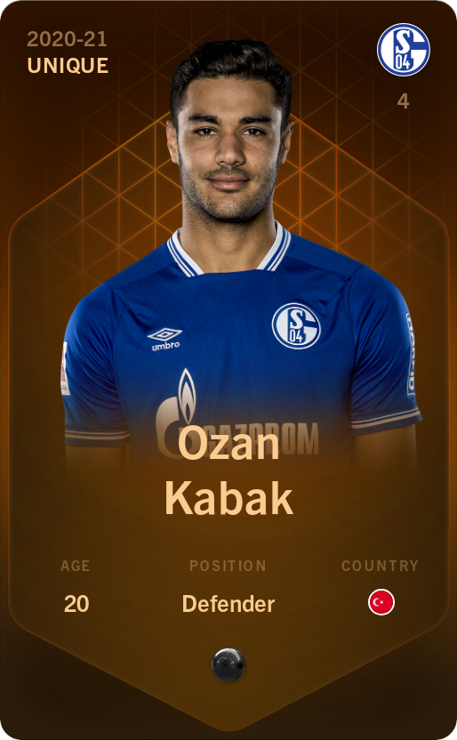 Sorare - Sorare Official - Ozan Kabak 2020-21 • Unique - NFT # 32944183494462656534486887509465094031018248042697859584459127818031578601925