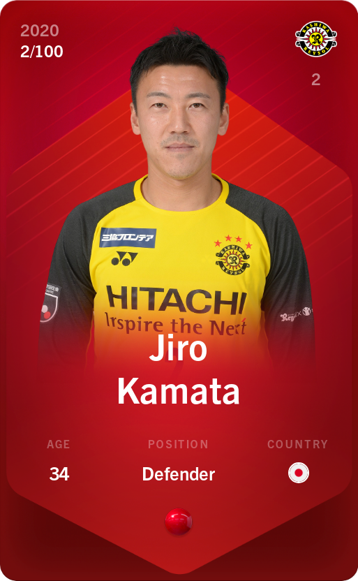 Sorare - Sorare Official - Jiro Kamata 2020-21 • Rare 2/100 - NFT # 92417911205240801222793936683388535771058780853010394673954964040791826465473