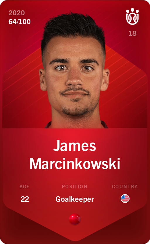 Sorare - Sorare Official - James Marcinkowski 2020-21 • Rare 64/100 - NFT # 99273366050774807221755347978494289475460689468790190864508527331245003117460