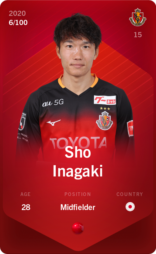 Sorare - Sorare Official - Sho Inagaki 2020-21 • Rare 6/100 - NFT # 79415752645441739292815913170335452958775354804194510104121220567952432890815