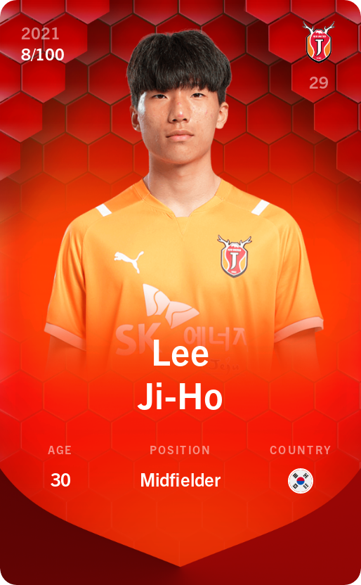 Sorare - Sorare Official - Lee Ji-Ho 2021-22 • Rare 8/100 - NFT # 37688238026636997115891155402517162214984129644226231040905819815551814571458