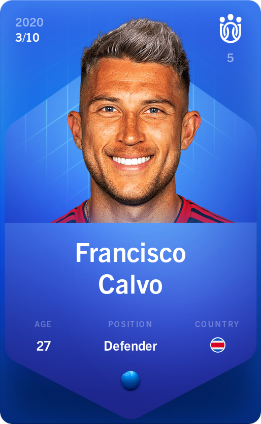 Sorare - Sorare Official - Francisco Calvo 2020-21 • Super Rare 3/10 - NFT # 60651737122206882993783664276505024179509269617538277159602816362261140197200