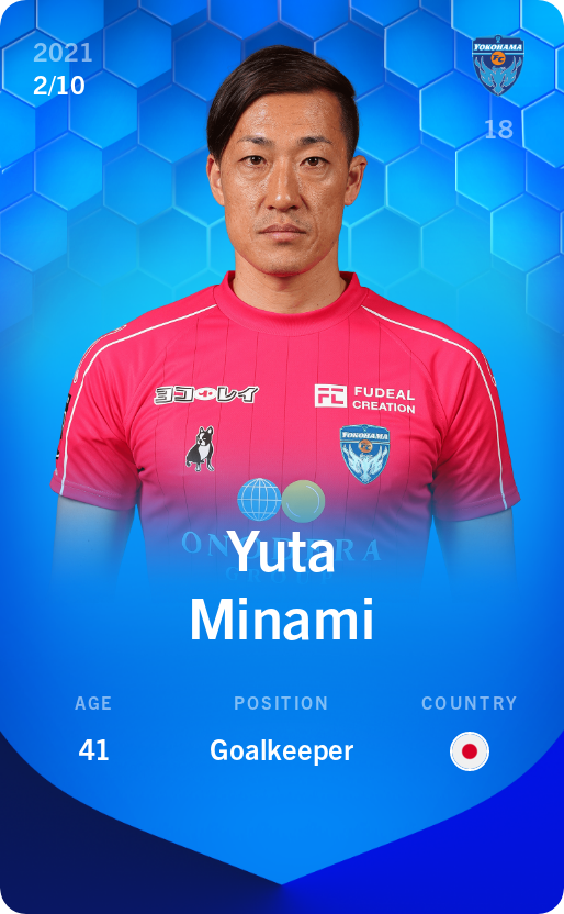 Sorare - Sorare Official - Yuta Minami 2021-22 • Super Rare 2/10 - NFT # 98545335404840533703258269332661815035348104534692514624330357448816505121680