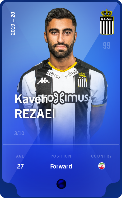 Sorare - Sorare Official - Kaveh Rezaei 2019-20 • Super Rare 3/10 - NFT # 27308674895663465317971456227502438173517035763705515303459317462854781426936