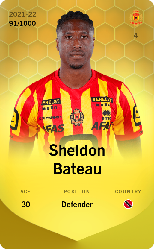 Sorare - Sorare Official - Sheldon Bateau 2021-22 • Limited 91/1000 - NFT # 8746095959893654999864274287625449518842589764436034478511371449004171121179