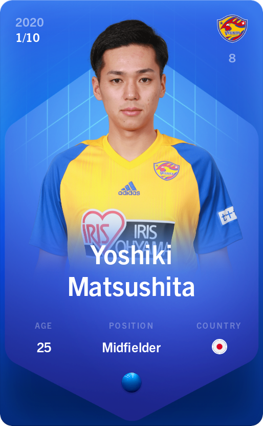 Sorare - Sorare Official - Yoshiki Matsushita 2020-21 • Super Rare 1/10 - NFT # 79552319499209315589970647795850562014312508568340456391026762355302186377719