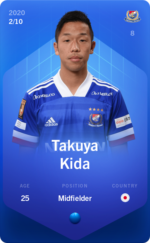 Sorare - Sorare Official - Takuya Kida 2020-21 • Super Rare 2/10 - NFT # 6498550590819766073436372975976912481454932016061449354045507872608025333493