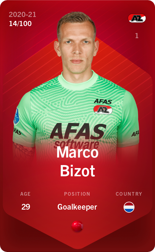 Sorare - Sorare Official - Marco Bizot 2020-21 • Rare 14/100 - NFT # 43745142656416566108853835620815301114398646408316903103155074335648816666426