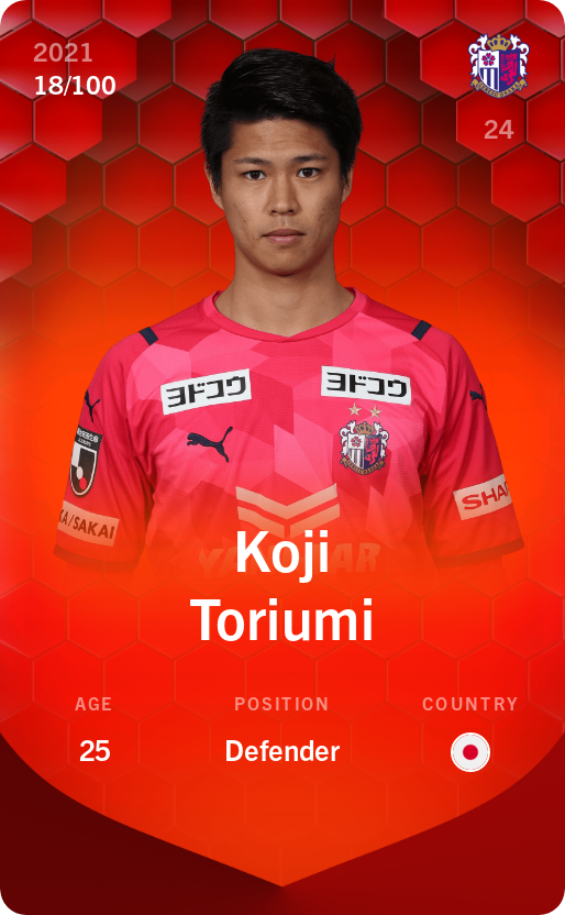 Sorare - Sorare Official - Koji Toriumi 2021-22 • Rare 18/100 - NFT # 92785114121416399409444996523607622995343855986948576419773881218525710659938