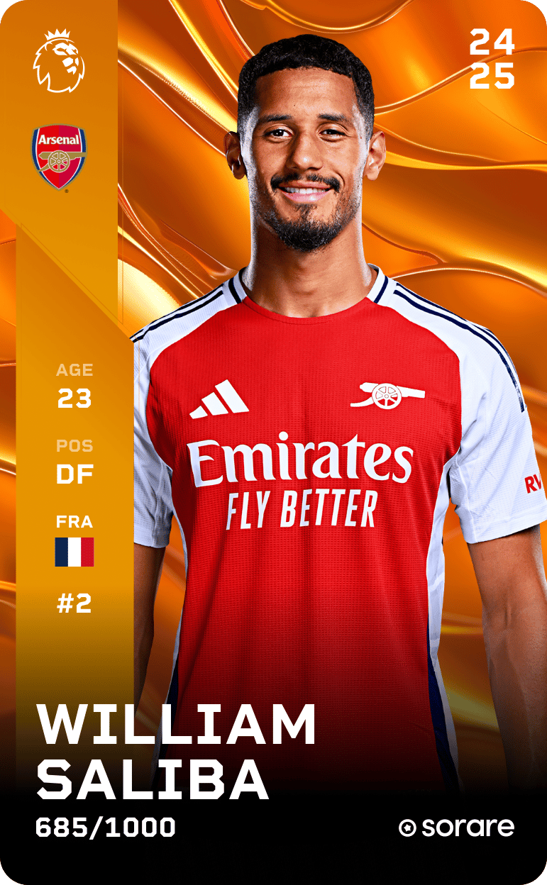 William Saliba 2024-25 • Limited 685/1000