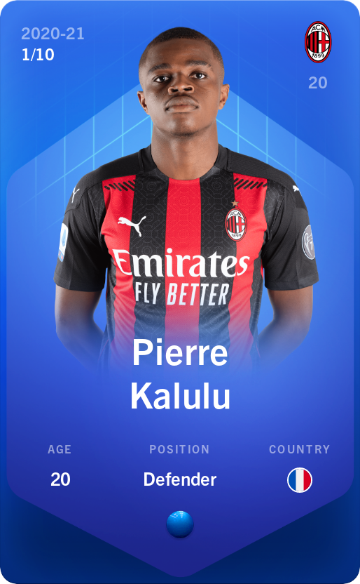 Sorare - Sorare Official - Pierre Kalulu 2020-21 • Super Rare 1/10 - NFT # 56206718901259444245256021608367914153132893088724177388780681647003726936396