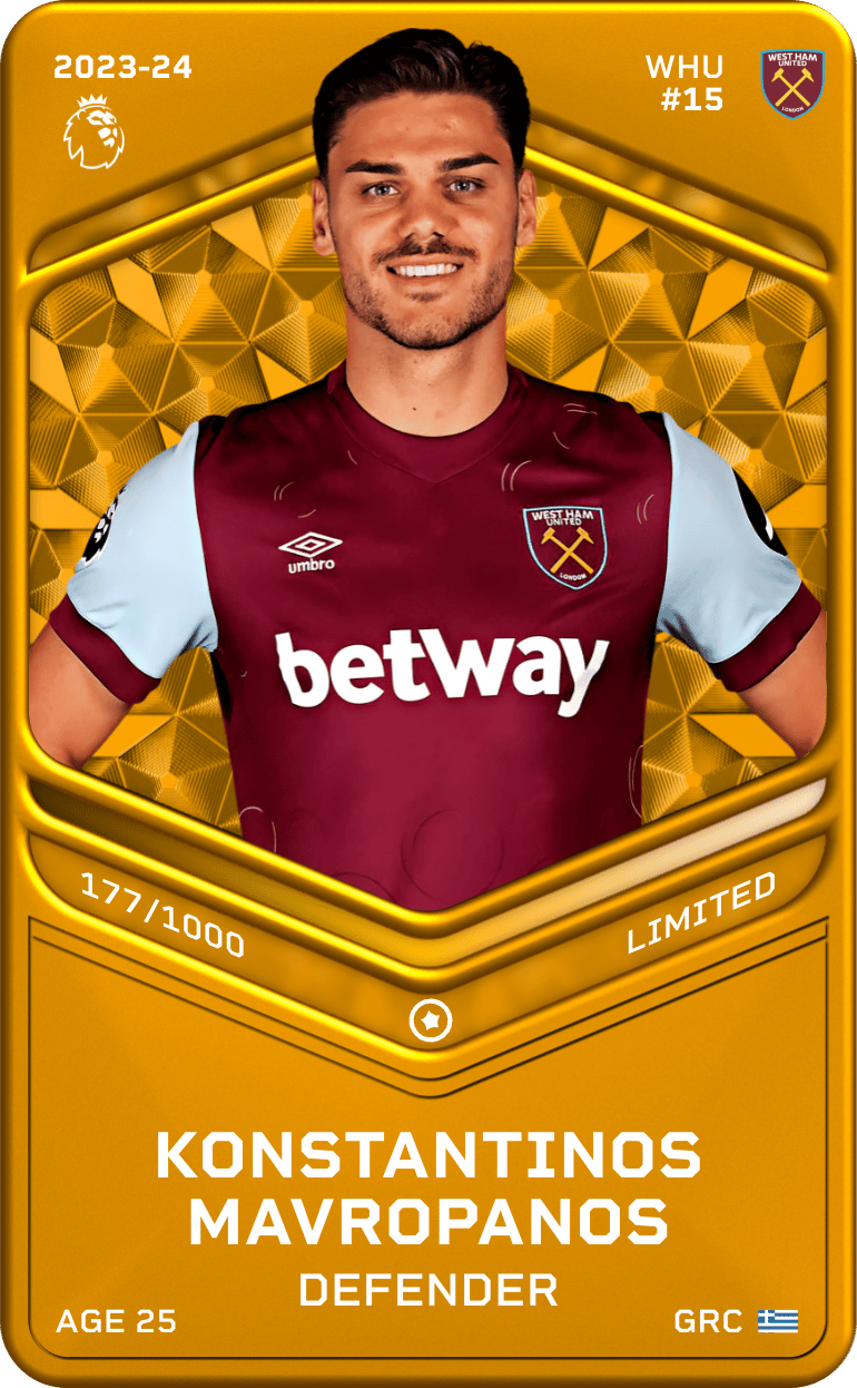 Konstantinos Mavropanos 2023-24 • Limited 177/1000