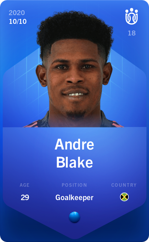 Sorare - Sorare Official - Andre Blake 2020-21 • Super Rare 10/10 - NFT # 50785328136715757586715363152935645439053257575283894784613349816993324985087