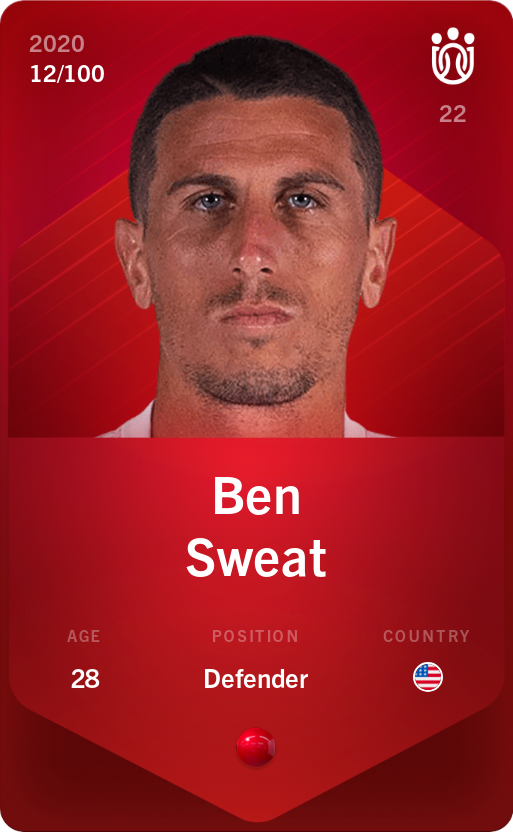 Sorare - Sorare Official - Ben Sweat 2020-21 • Rare 12/100 - NFT # 59888466578192437669810950096639260661235770054699722130215747620816309409164