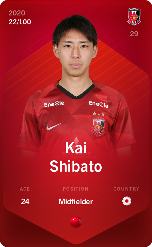 Sorare - Sorare Official - Kai Shibato 2020-21 • Rare 22/100 - NFT # 27721844442948430066093916003582653000795387010870063234206260474817519880086