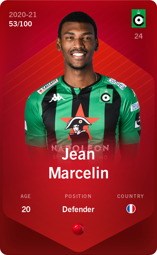 Sorare - Sorare Official - Jean Marcelin 2020-21 • Rare 53/100 - NFT # 59399603856133034886437700419112837377048563400215643169687449409083326701757