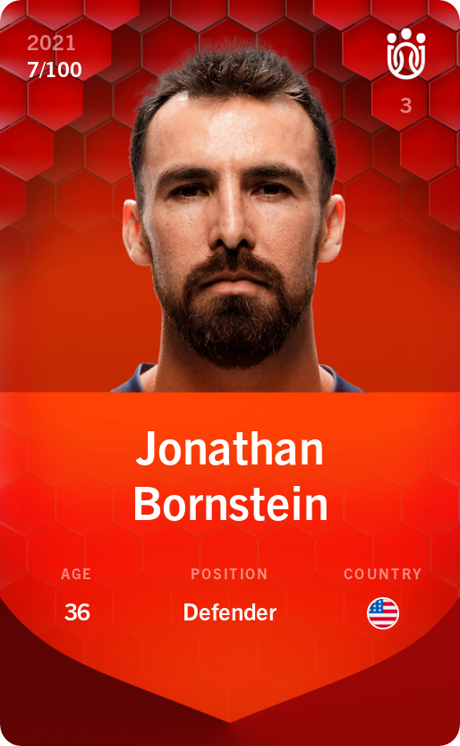 Sorare - Sorare Official - Jonathan Bornstein 2021-22 • Rare 7/100 - NFT # 33848065185415924027722265467024252811593875312582674163770402770749424648954