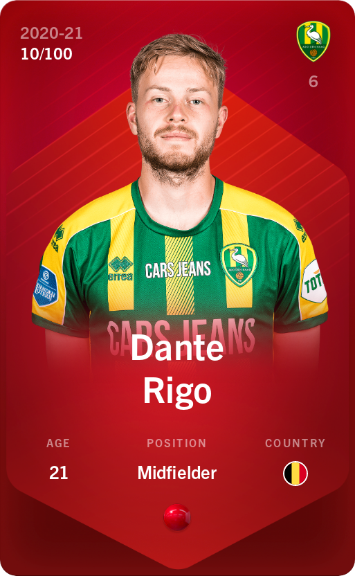 Sorare - Sorare Official - Dante Rigo 2020-21 • Rare 10/100 - NFT # 100002890840153257514187710931058850129443910365347162479661376292117969534480
